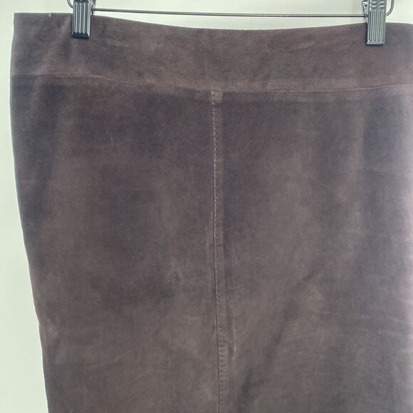 Vintage Gucci Suede Leather Knee Length Skirt Size 8 IT 44 - Picture 3 of 8